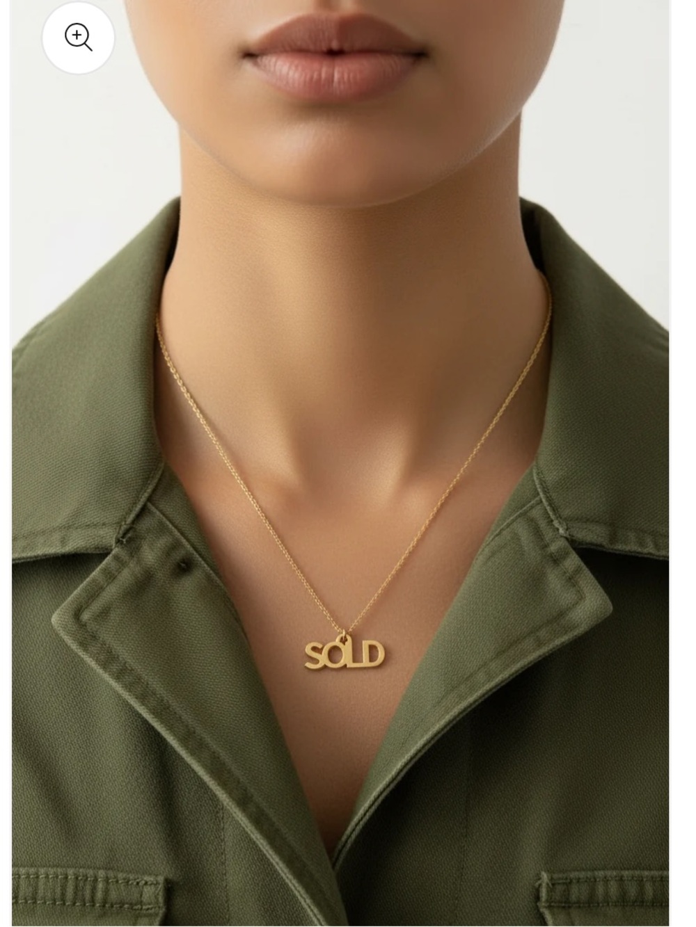 'SOLD' 18K Gold-Dipped Pendant Necklace